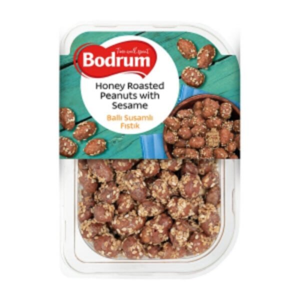 Bodrum Honey Roasted Peanuts with Sesame 150g