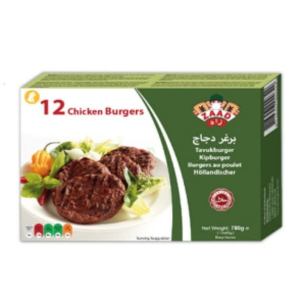 Zaad 12 Chicken Burgers 780g