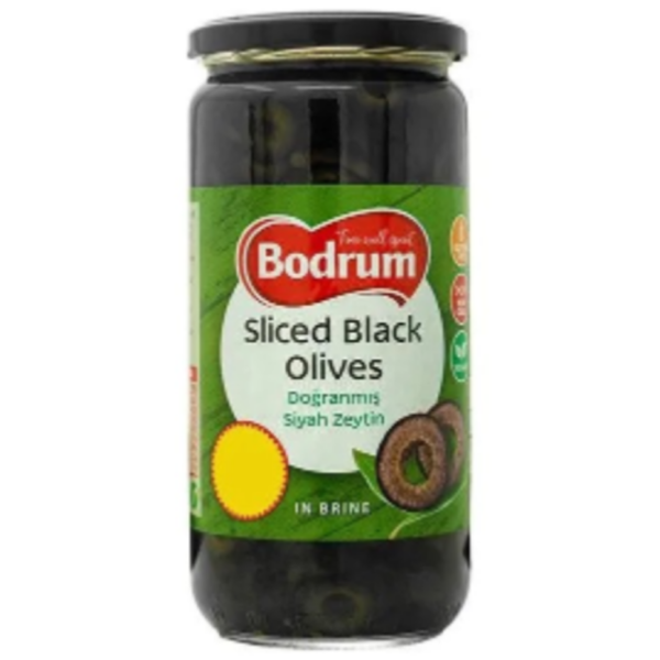 Bodrum Sliced Black Olives 680g